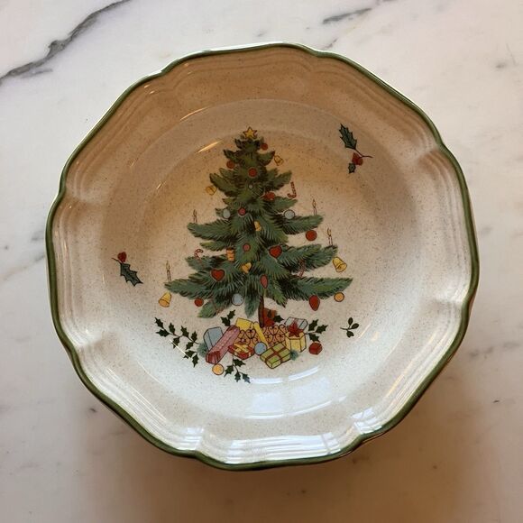 Mikasa Other - Vintage Mikasa Festive Season EB 451 Set Of 4 Cereal Soup Bowls 8” Jingle Bells